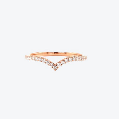 Wishbone ring in Rose